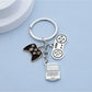 Keypus keychain attached to a set of keys, highlighting its compact size and design