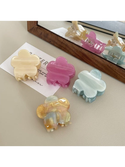 Beau - Macaron Colored Flower Shaped Claw Clip