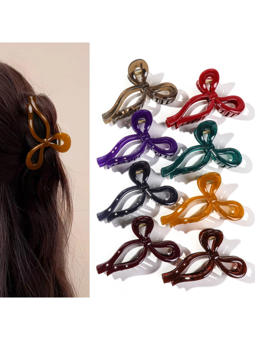 Beau - Large Hollow Out Bow Style Claw Clip