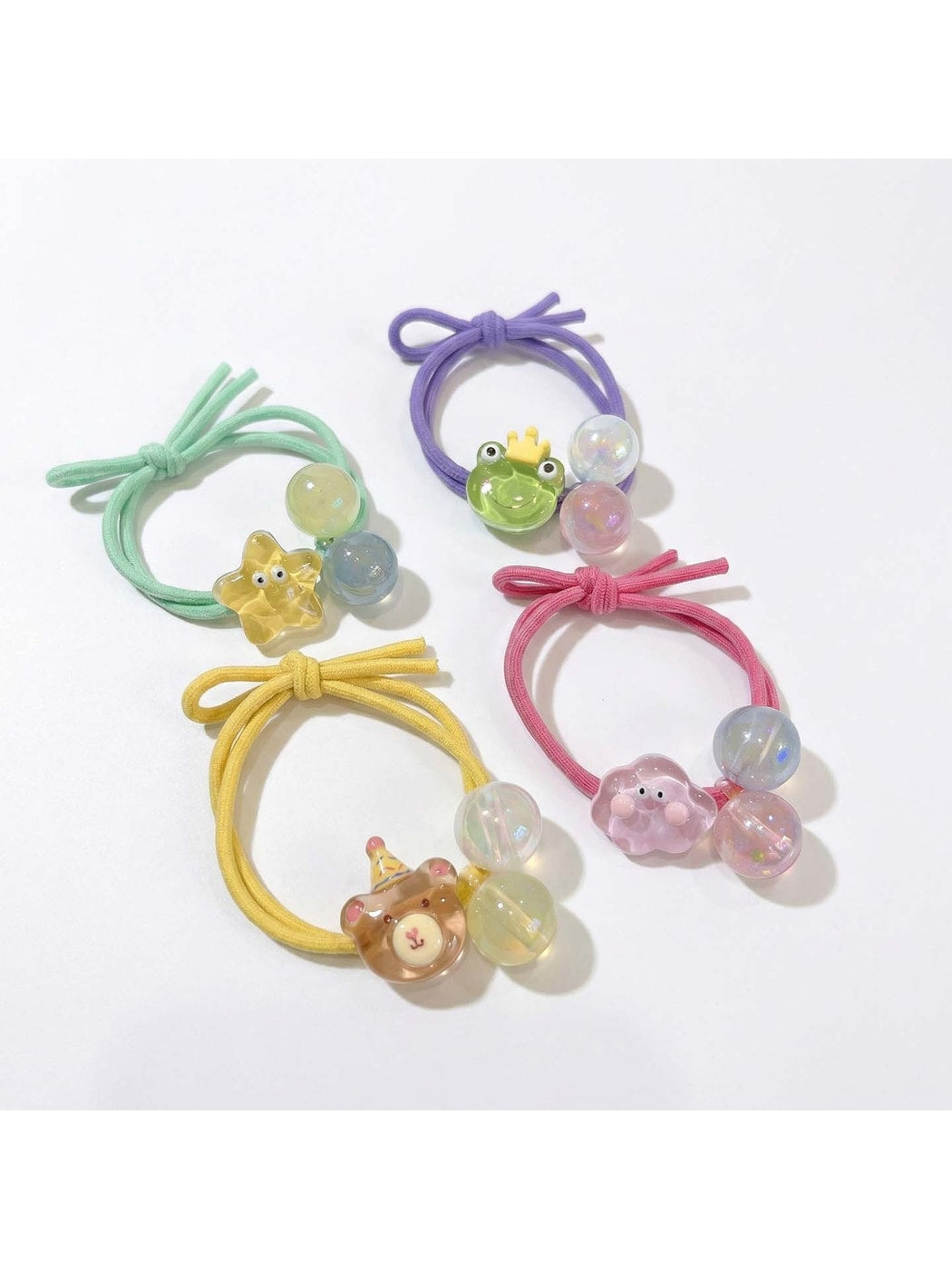 Gifty - Cartoon Double Bead Animal Shape Hair Tie