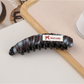 Beau - Textured Plaid Curved Ponytail Banana Clip