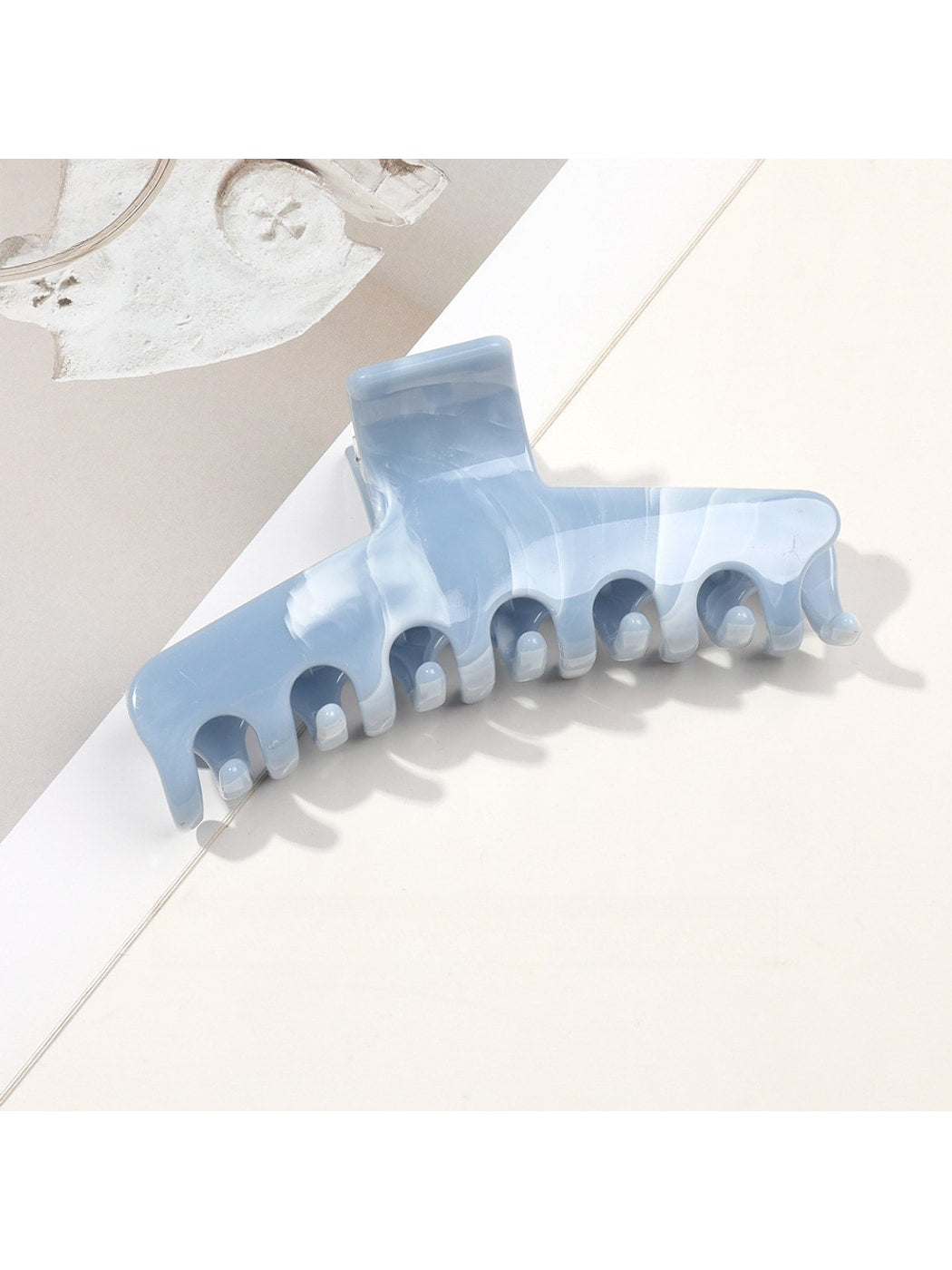 Beau - Marble Swirl Triangle PC Claw Hair Clip