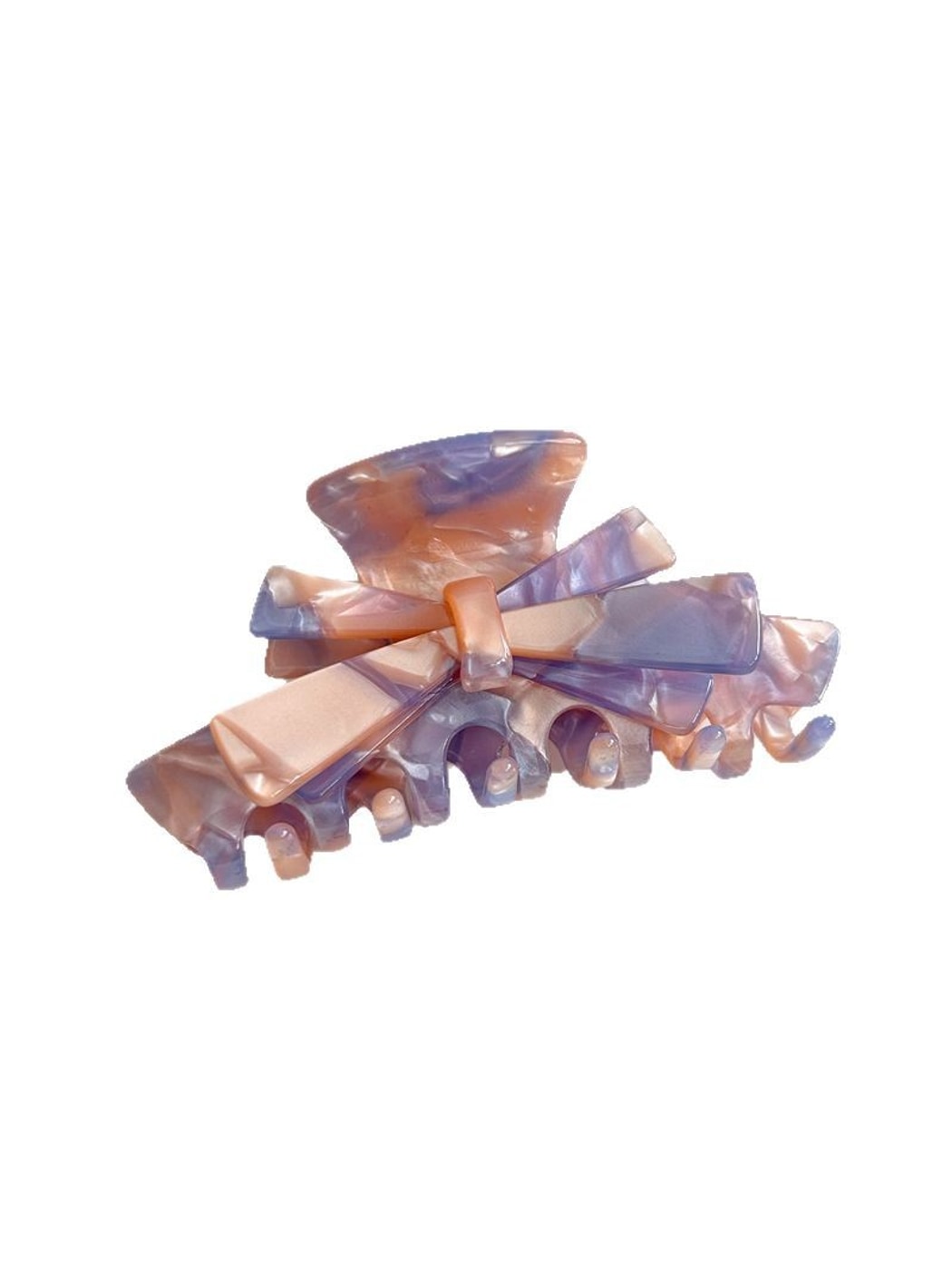 Beau - Alloy Detail Acetate Bow Shape Hair Claw Clip