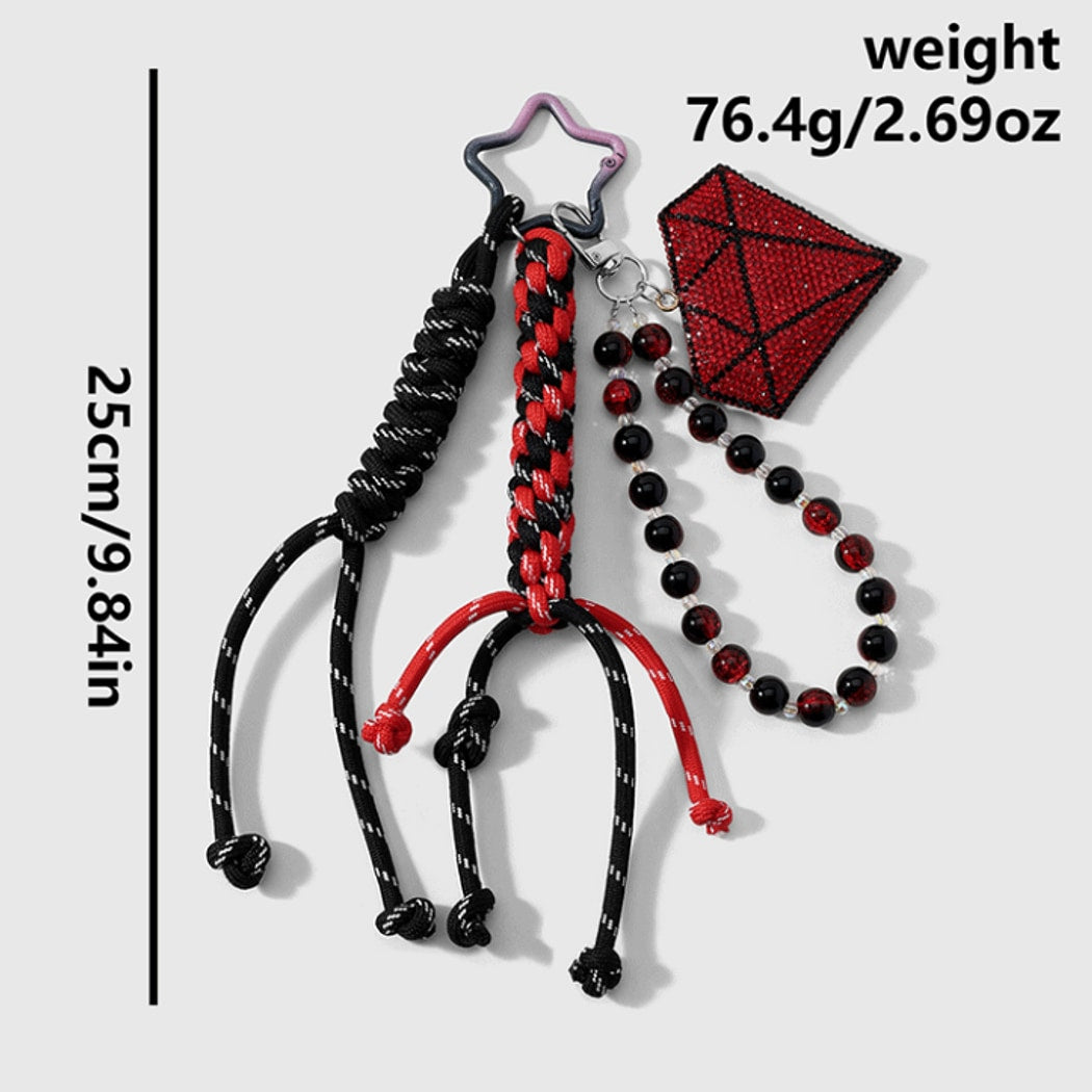 Keypus - Y2K Style Star Design Cord Keychain