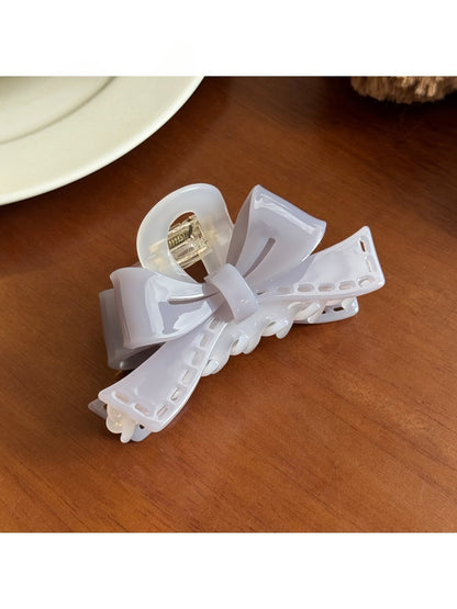 Beau - Elegant Bow Detail Acetate Claw Clip
