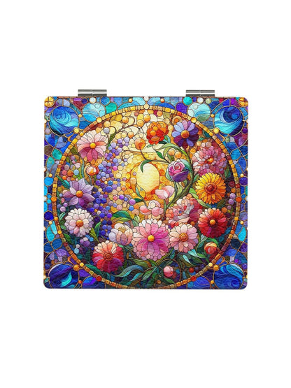 Mirroray - Colorful Floral Print Folding Mirror