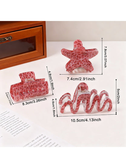 Beau - Fashionable Leopard Print Geometric Claw Clip