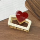Beau - Valentine'S Heart Shaped Square Claw Clip
