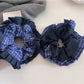 Gifty - Blue Plaid Scrunchie Hair Tie