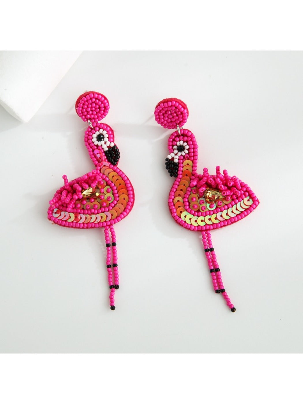 Earedge - Pink Flamingo Tassel Earrings