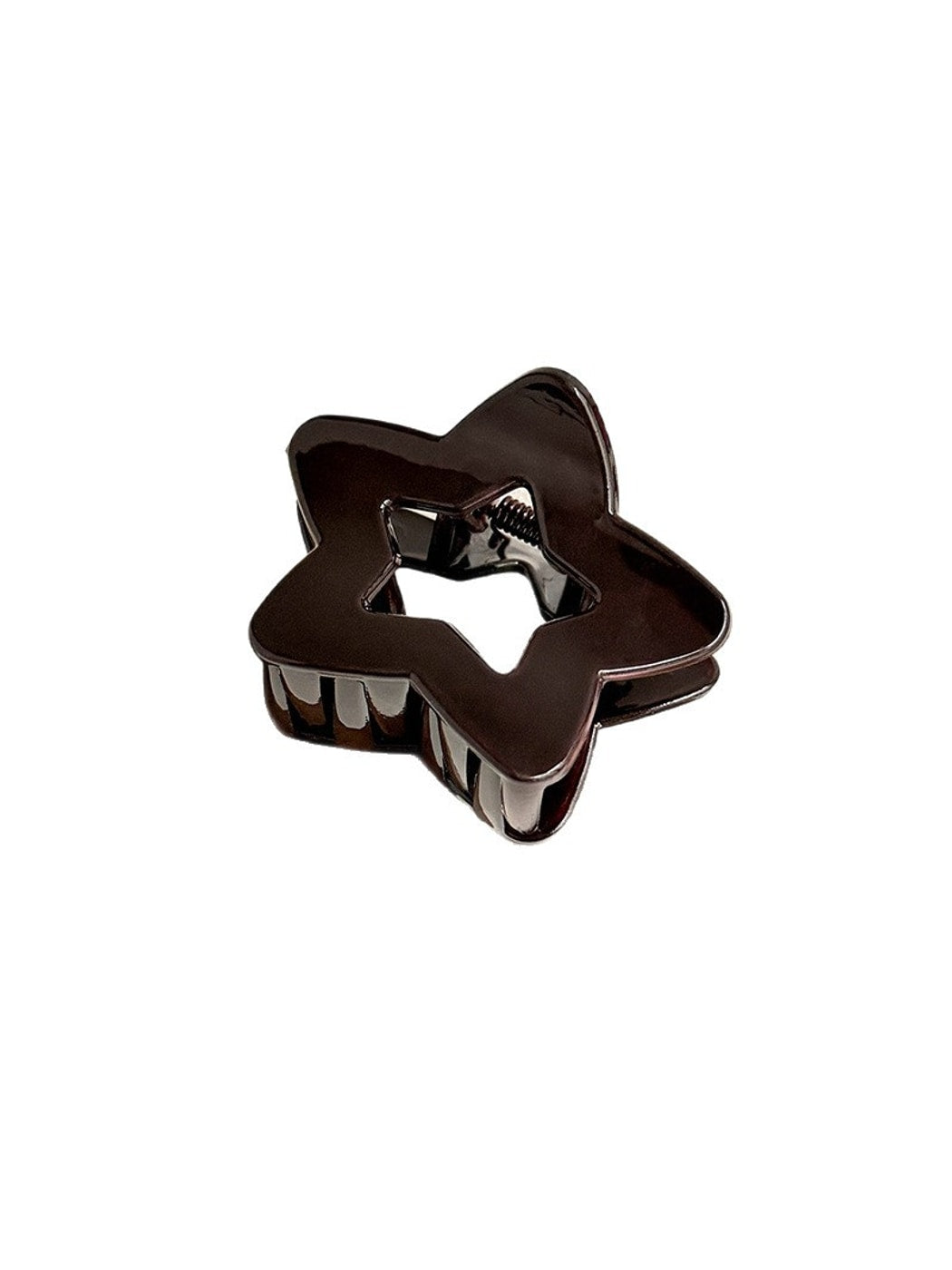 Beau - Glossy Hollow Star Plastic Alloy Claw Clip