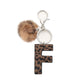 Keypus - Leopard Print Oil-Edged Letter Keychain