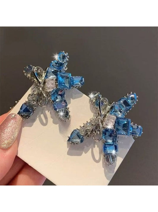 Beau - Blue Star Bow Hair Clip