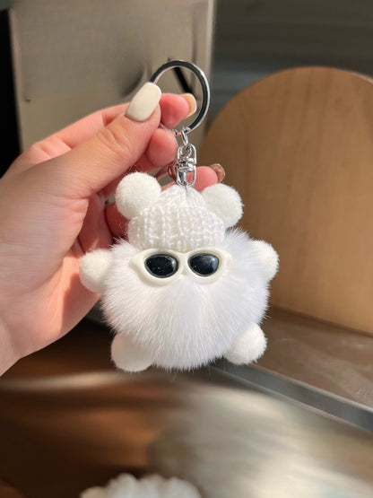 Keypus - Cute Black Coal Ball Elf Keychain