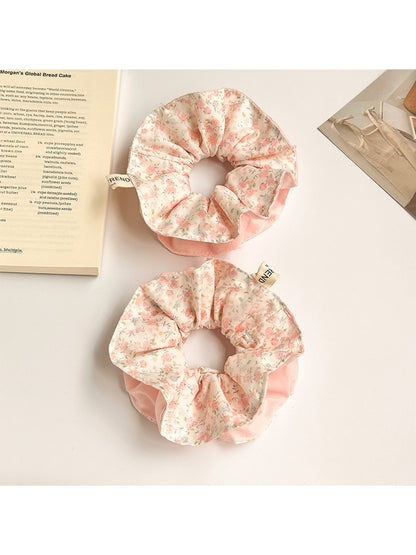 Gifty - Double Layer Floral Print Polyester Scrunchie