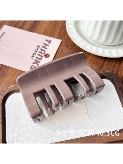 Beau plastic square claw clip in natural light showing color details