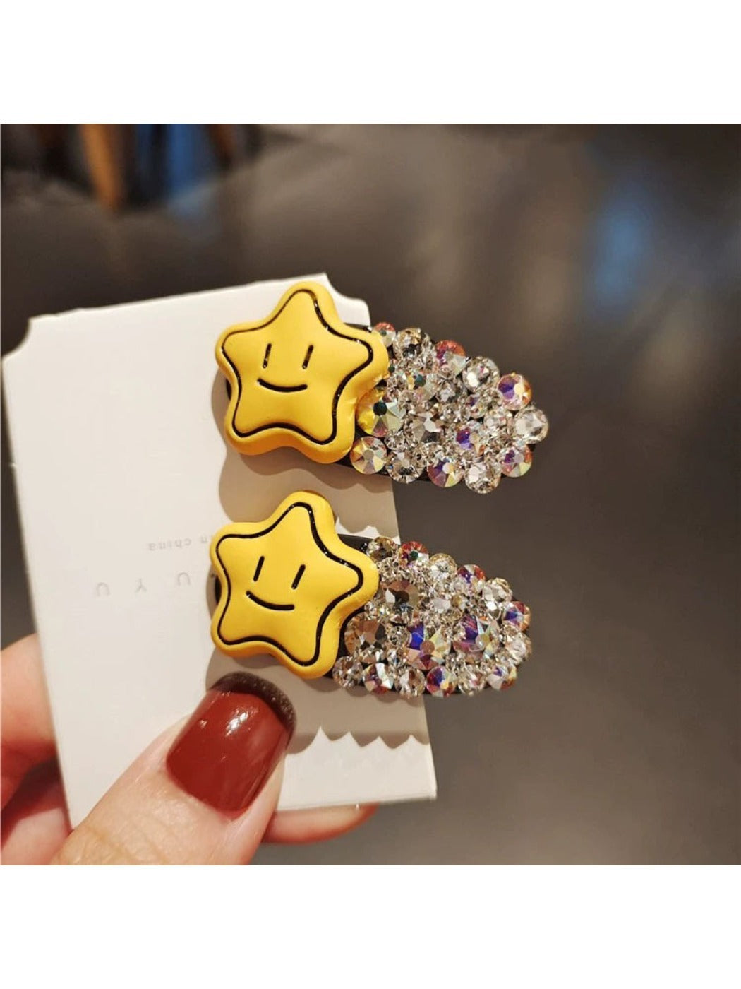 Beau - Yellow Smiley Hair Clip