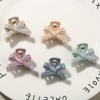 Beau - Glossy Bow Design PS Alloy Claw Hair Clip