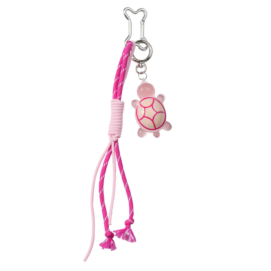 Keypus - Pink Cartoon Turtle Pendant Keychain
