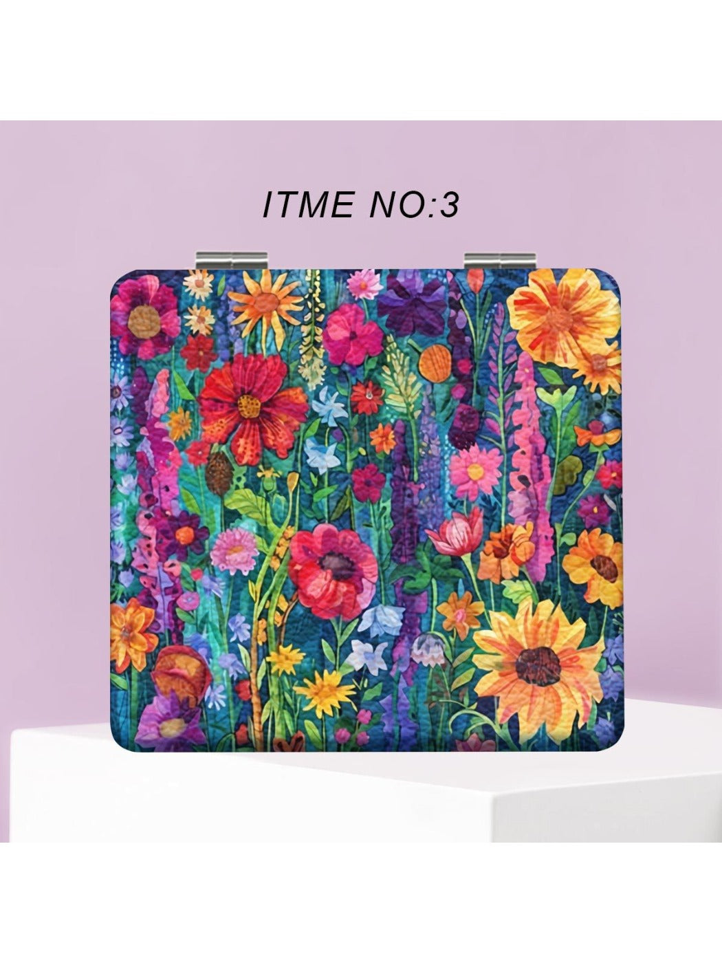 Mirroray - Portable Makeup Mirror with Floral Design