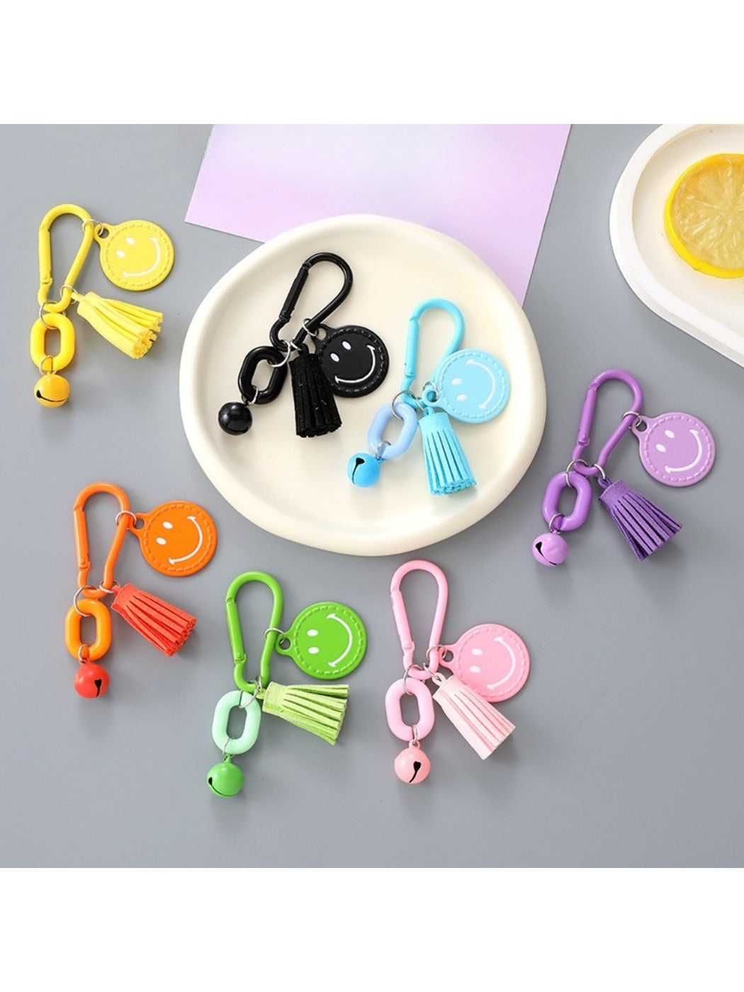 Keypus - Stylish Tassel Smiley Face Keychain