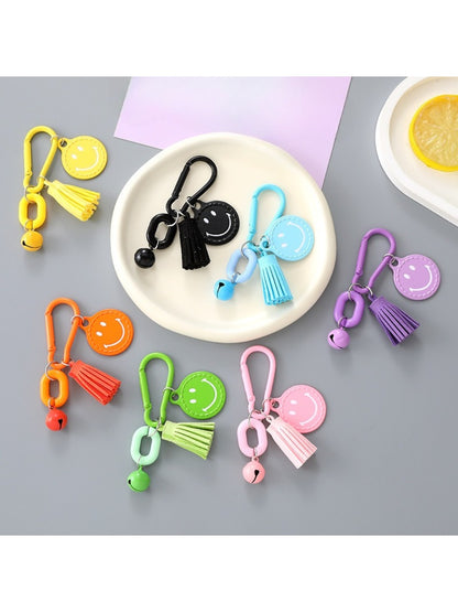 Keypus - Stylish Tassel Smiley Face Keychain