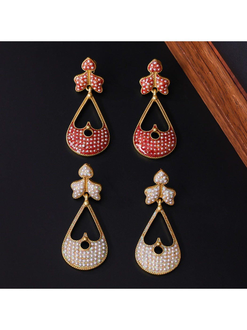 Earedge - Vintage Openwork Geometric Stud Earrings