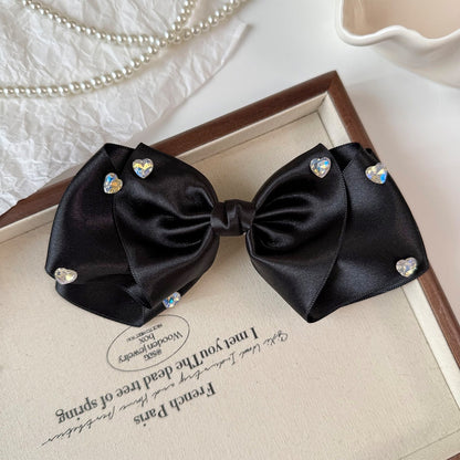 Beau - Rhinestone Bow Decorative Hair Clip