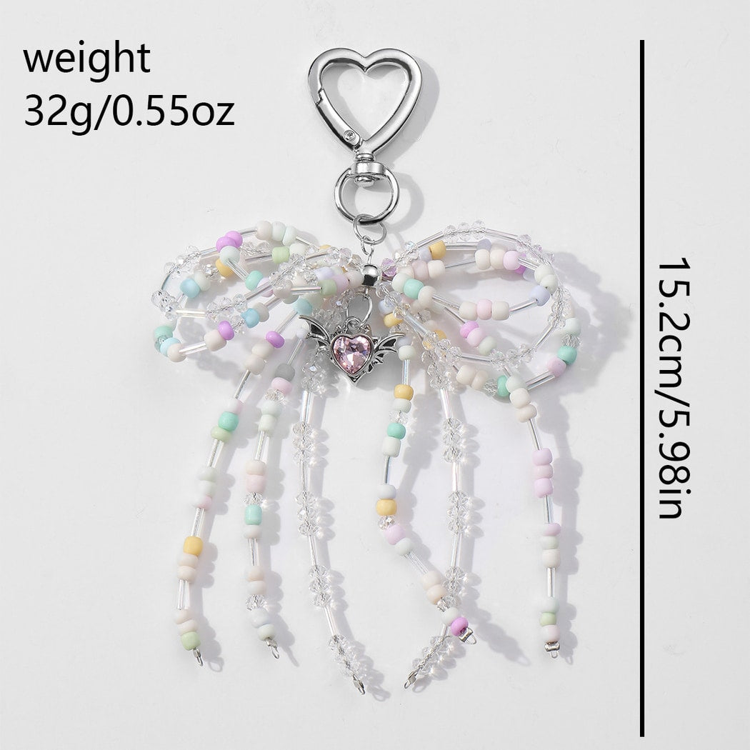 Keypus - Sweet Style Beaded Bow Keychain