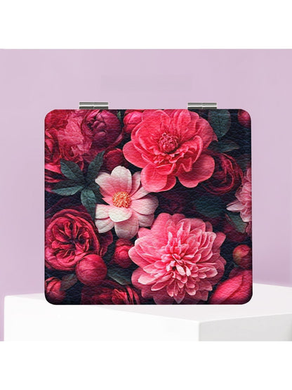 Mirroray - Floral Print Foldable Tabletop Makeup Mirror