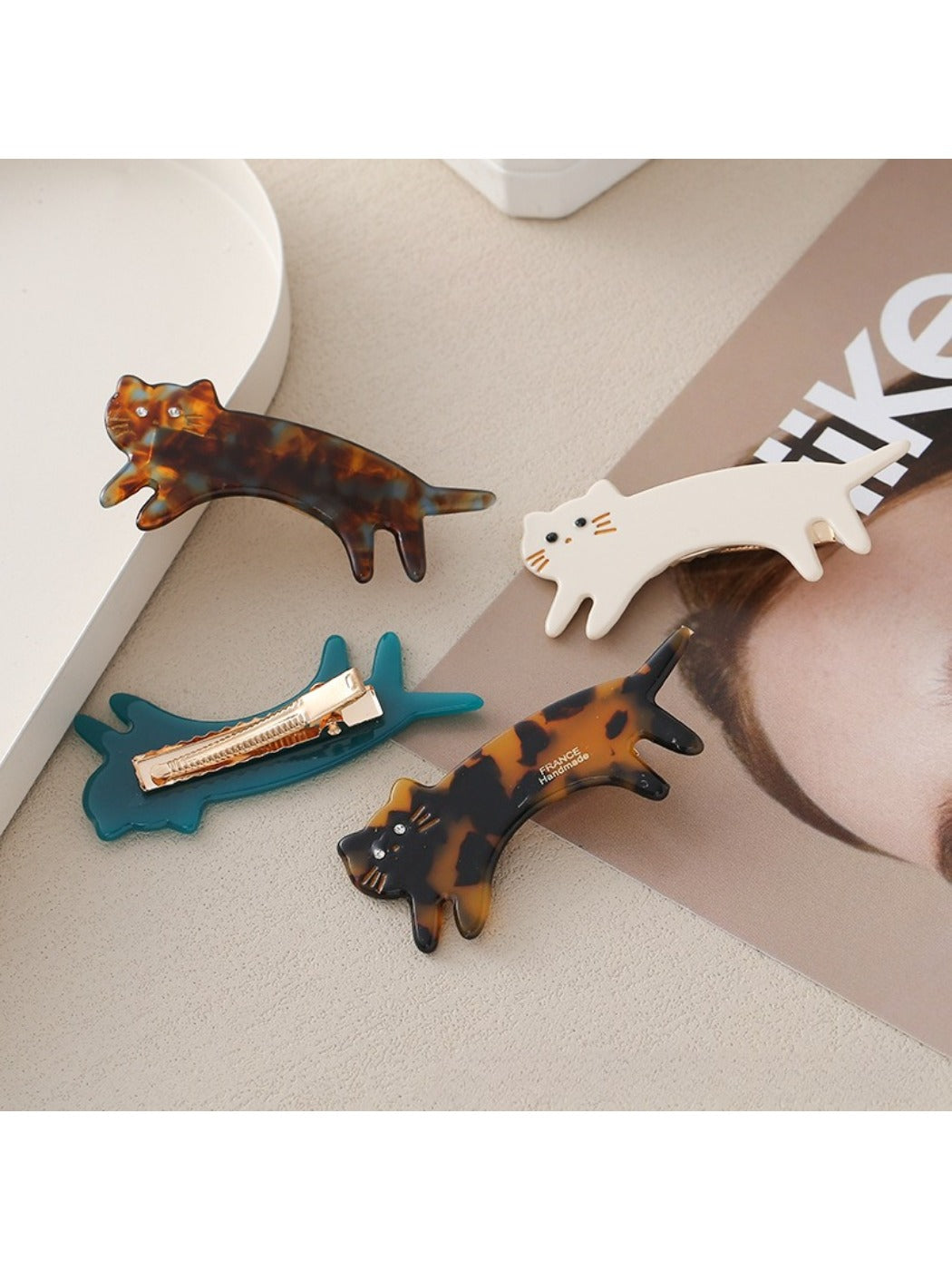 Beau - Cute Cartoon Cat Hair Clips