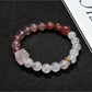 Lovra bracelet displayed flat on a white surface highlighting bead colors and pattern