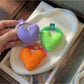 Gifty - Padded Heart Polyester Fabric Hair Tie