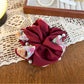 Gifty - Vintage Red Floral Print Scrunchie