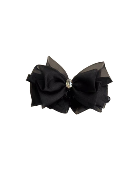 Beau - Solid Layered Bow Banana Clip