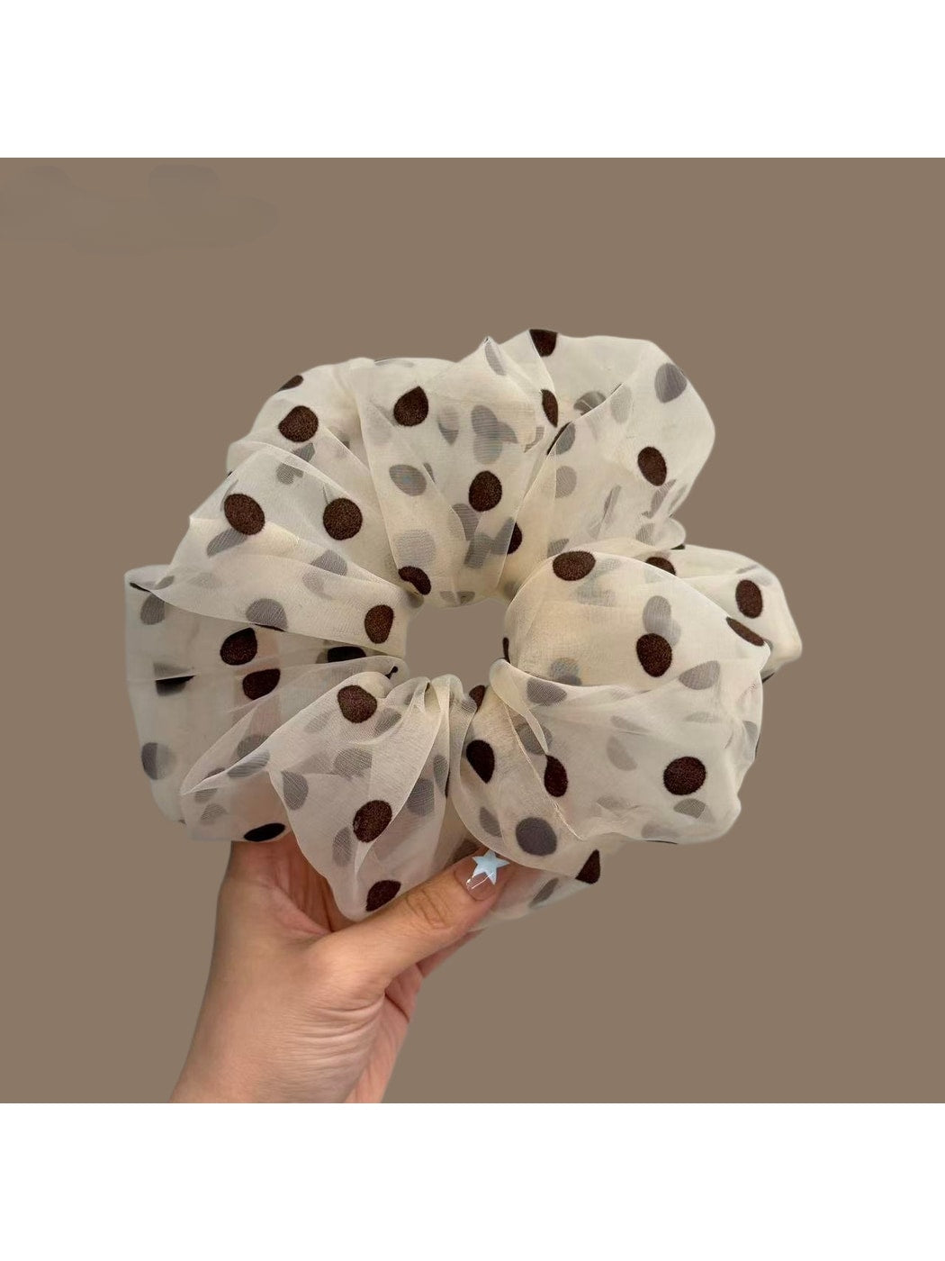 Gifty - Sweet Style Polyester Mesh Polka Dot Scrunchie