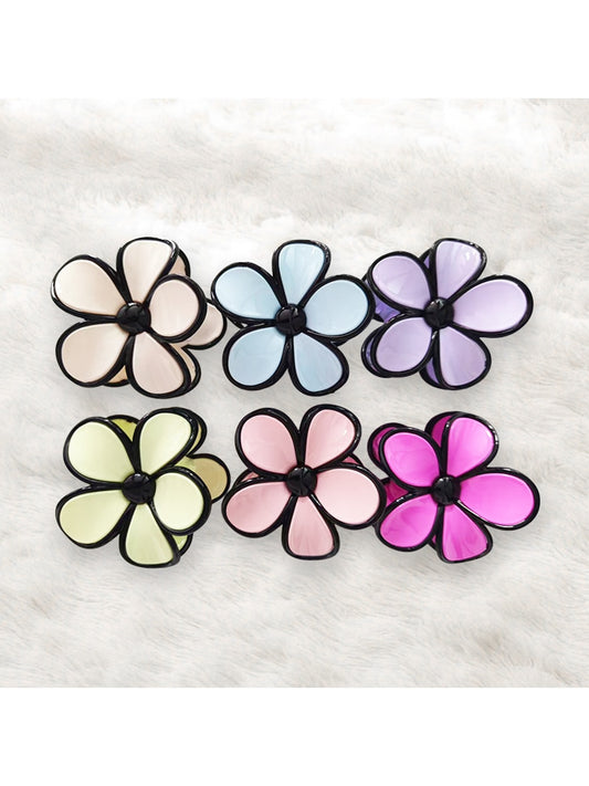 Beau - Five Petal Flower Shape Hair Claw Clip