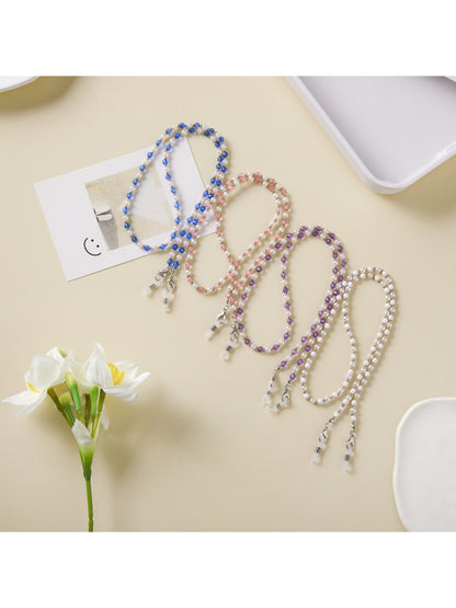 Velra - Elegant Solid Color Beaded Eyeglass Strap