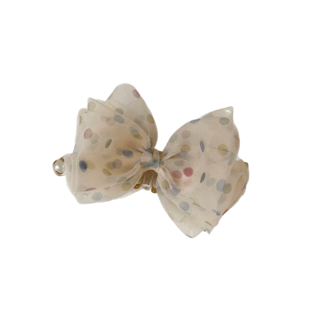 Beau - Sheer Mesh Bow Twist Design Banana Clip
