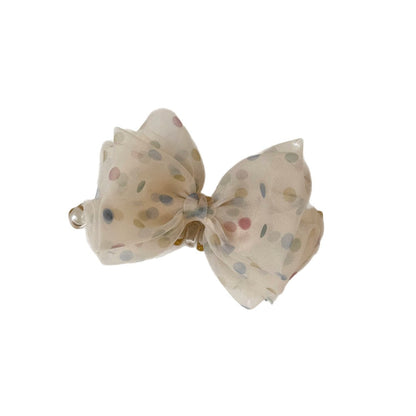 Beau - Sheer Mesh Bow Twist Design Banana Clip