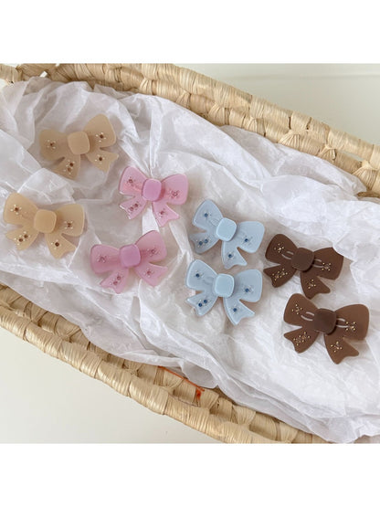 Beau - Sweet Bow Accent Plastic Alloy Hair Clip