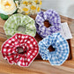 Gifty - Plaid Polyester Fabric Ruffle Edge Scrunchie