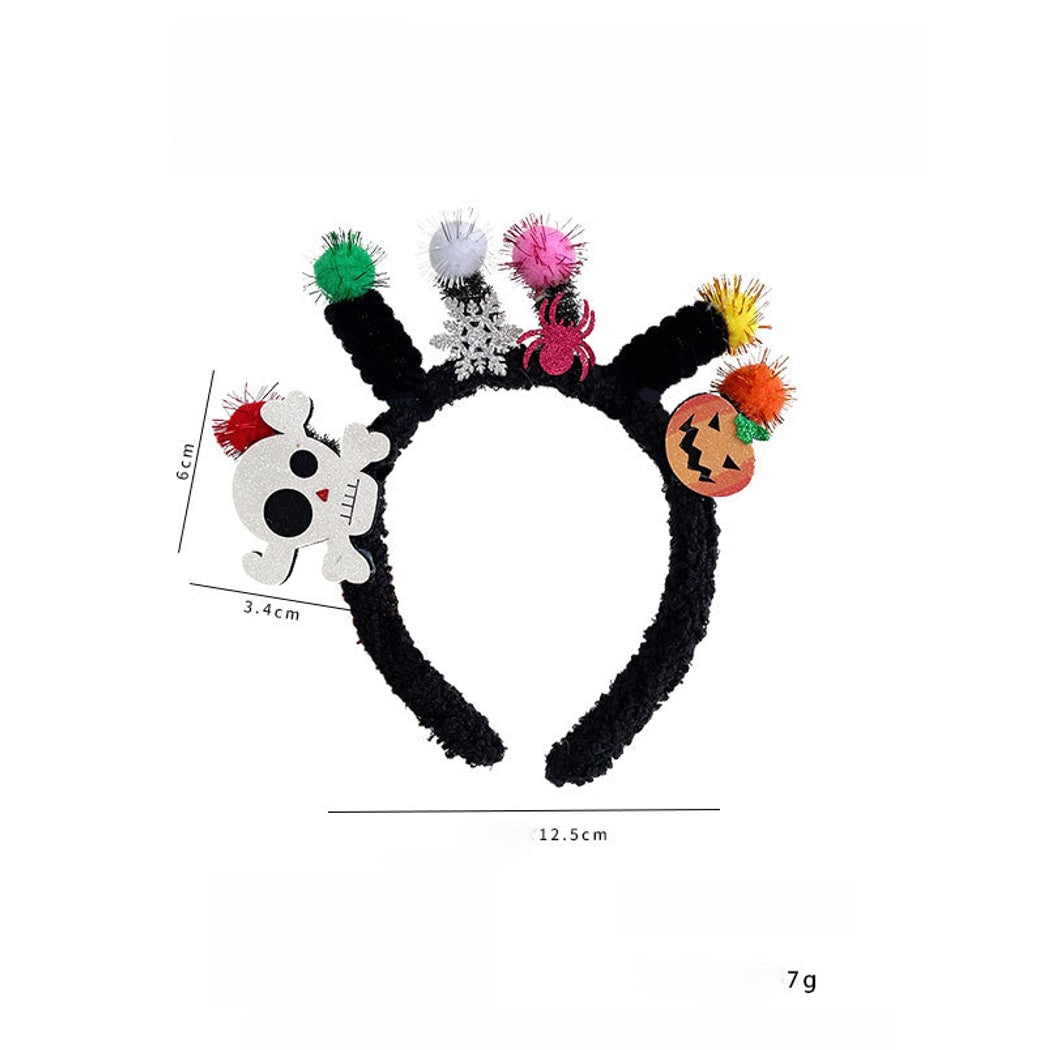 Gifty - Plush Halloween Skull Pumpkin Spider Headband