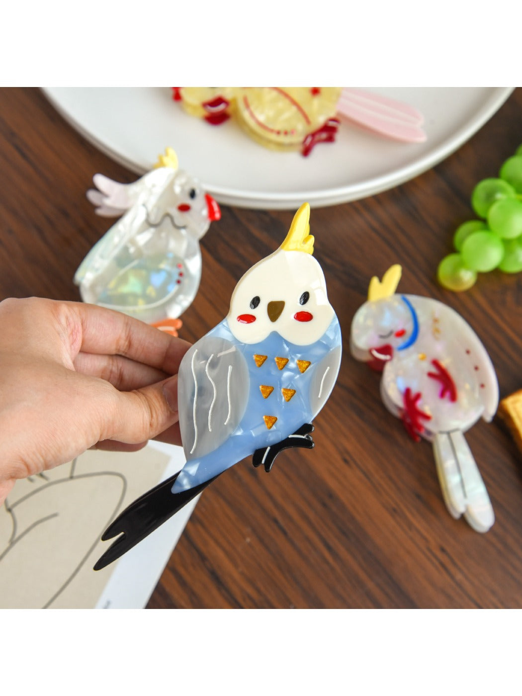 Beau - Animal Bird Acetate Hair Clip