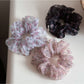 Gifty - Floral Print Gathered Sheer Hair Scrunchie