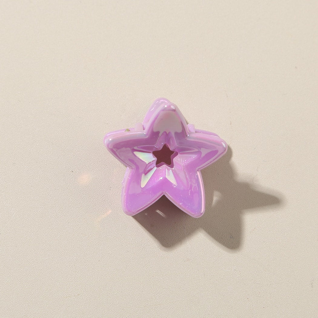 Beau - Glossy Star Shaped PS Decorative Claw Clip