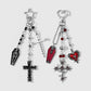 Keypus - Halloween Theme Rose Cross Keychain