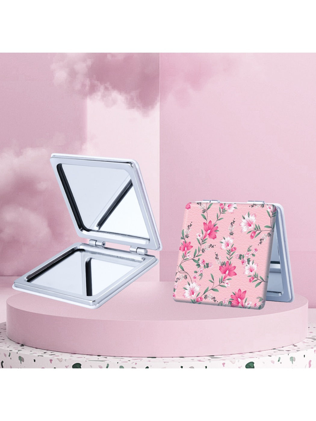 Mirroray - Retro Pattern Folding Makeup Mirror