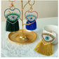 Keypus - Halloween Funny Blue Eye Tassel Keychain