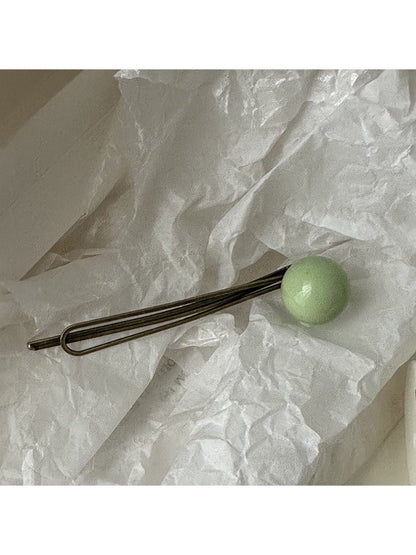 Beau - Decorative Round Ball Side Bangs Hair Clip